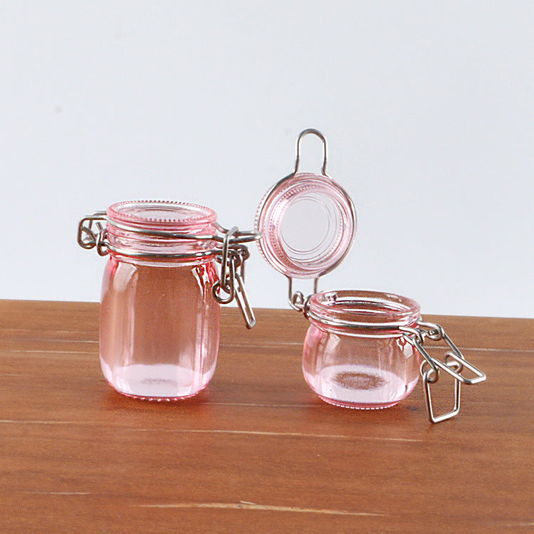 Wholesale 6 points doll house BJD miniature transparent storage tank simulation scene plastic bottle sealed tank storage tank model
